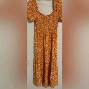 Papillon Dress | Size M | Orange Floral